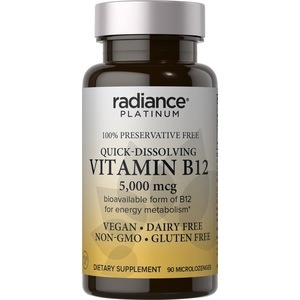 slide 1 of 1, Radiance Platinum Vitamin B-12 Micro-Lozenges, 90 ct; 5000 mcg