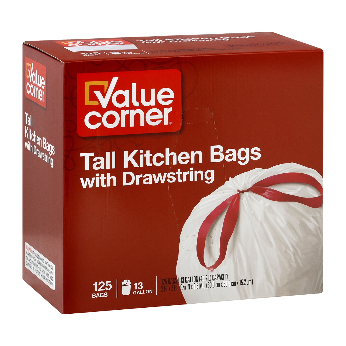 slide 2 of 9, Pantry Essentials Signature Kitchens Bags Tall Drawstring 13 Gallon, 125 ct