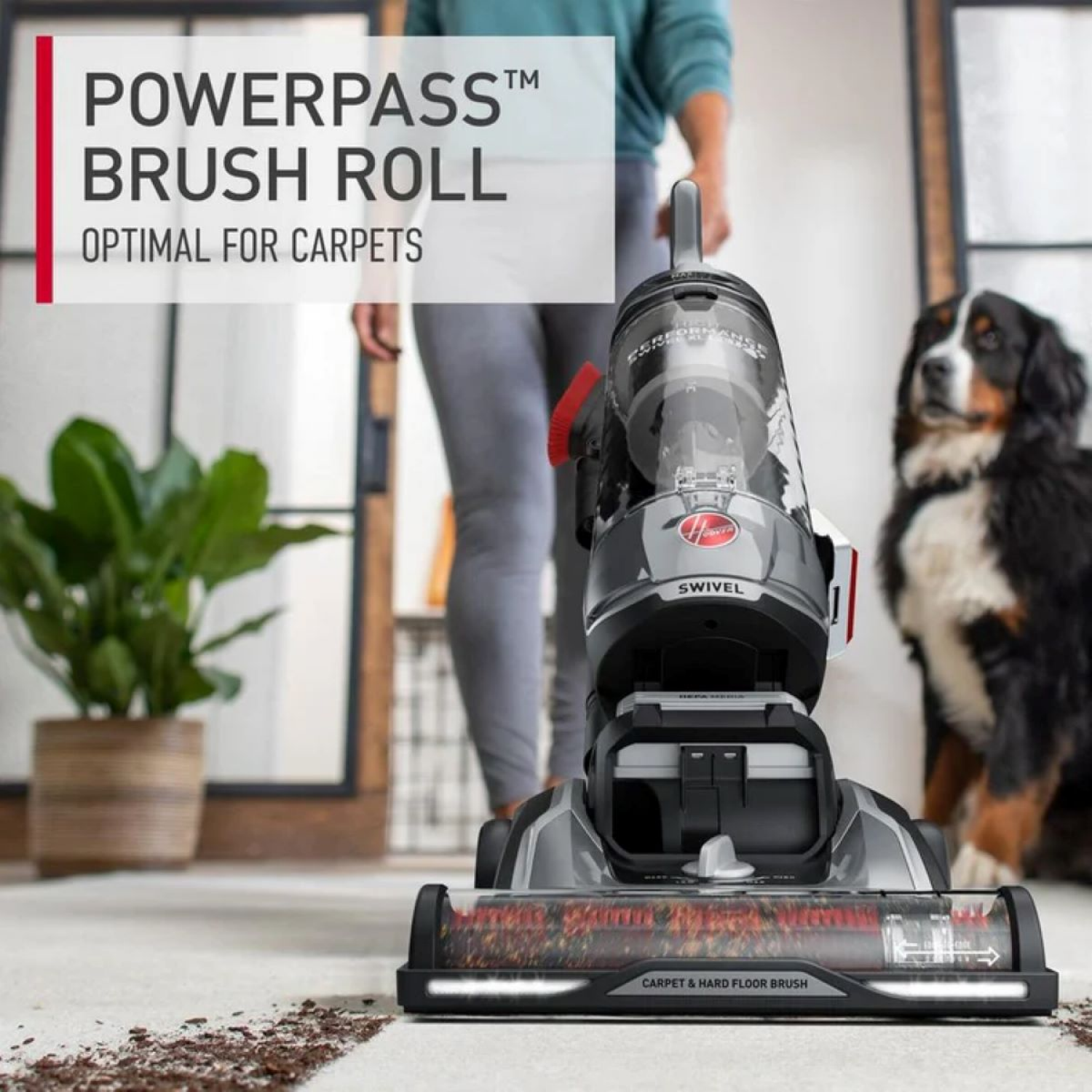 slide 4 of 7, Hoover High Perf Swivel Xl Pet Upright Uh75200V, XL