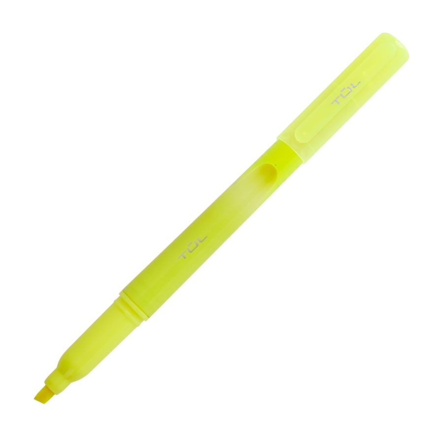 slide 2 of 2, TUL Highlighters, Chisel Point, Fluorescent Yellow Barrel, Fluorescent Yellow Ink, Pack Of 12 Highlighters, 12 ct