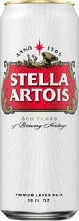 Stella Artois Premium Lager Beer 25 fl oz Can
