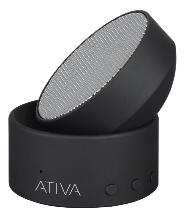 slide 4 of 5, Ativa Wireless Bluetooth Swivel Speaker, Black, A106, 1 ct