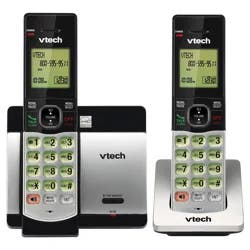 VTech DECT 6.0 Expandable Cordless Phone with 2 Handsets - Silver CS5119-2