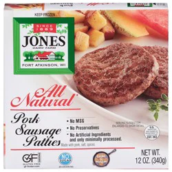 Jones Dairy Farm All Natural Pork Sausage Patties 12 oz