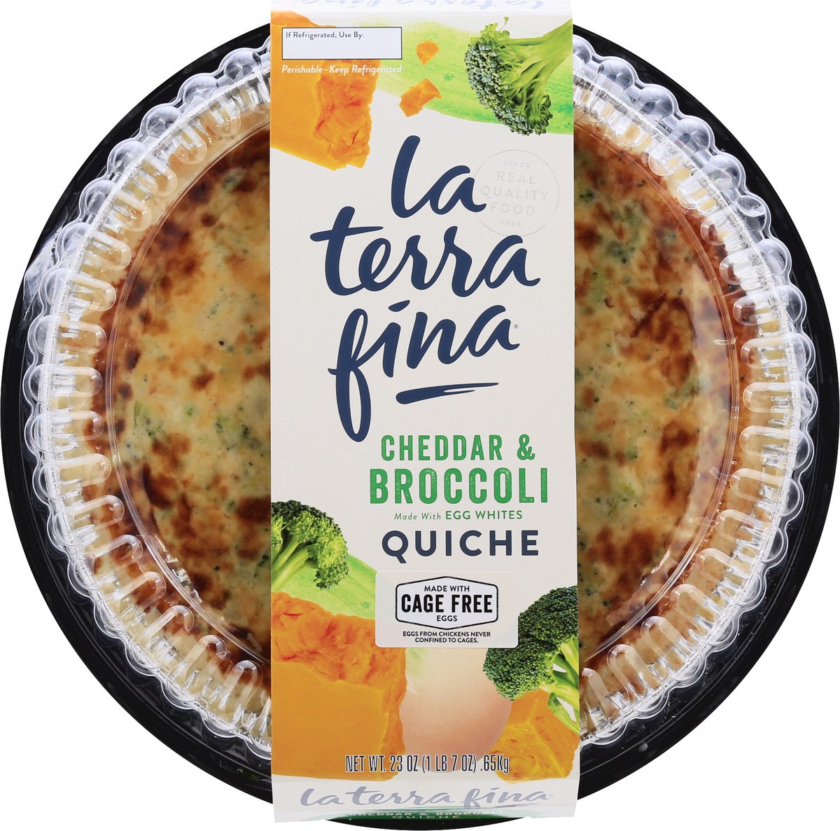 slide 4 of 7, La Terra Fina Cheddar & Broccoli Quiche 23 oz, 23 oz