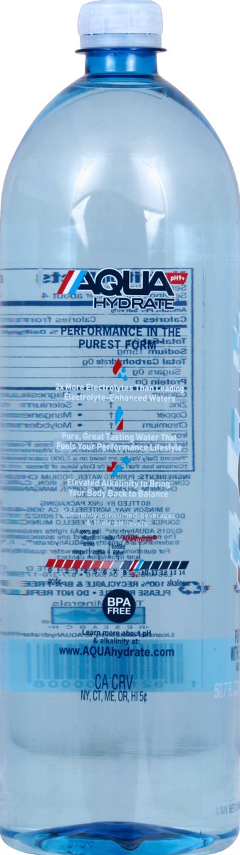 slide 5 of 5, AQUAhydrate Enhanced Water with Electrolytes PH9+- 1.5 liter, 50.7 fl oz