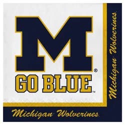 Collegiate University of Michigan Luncheon Napkin