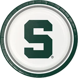 Michigan State Spartans University Paper Plates