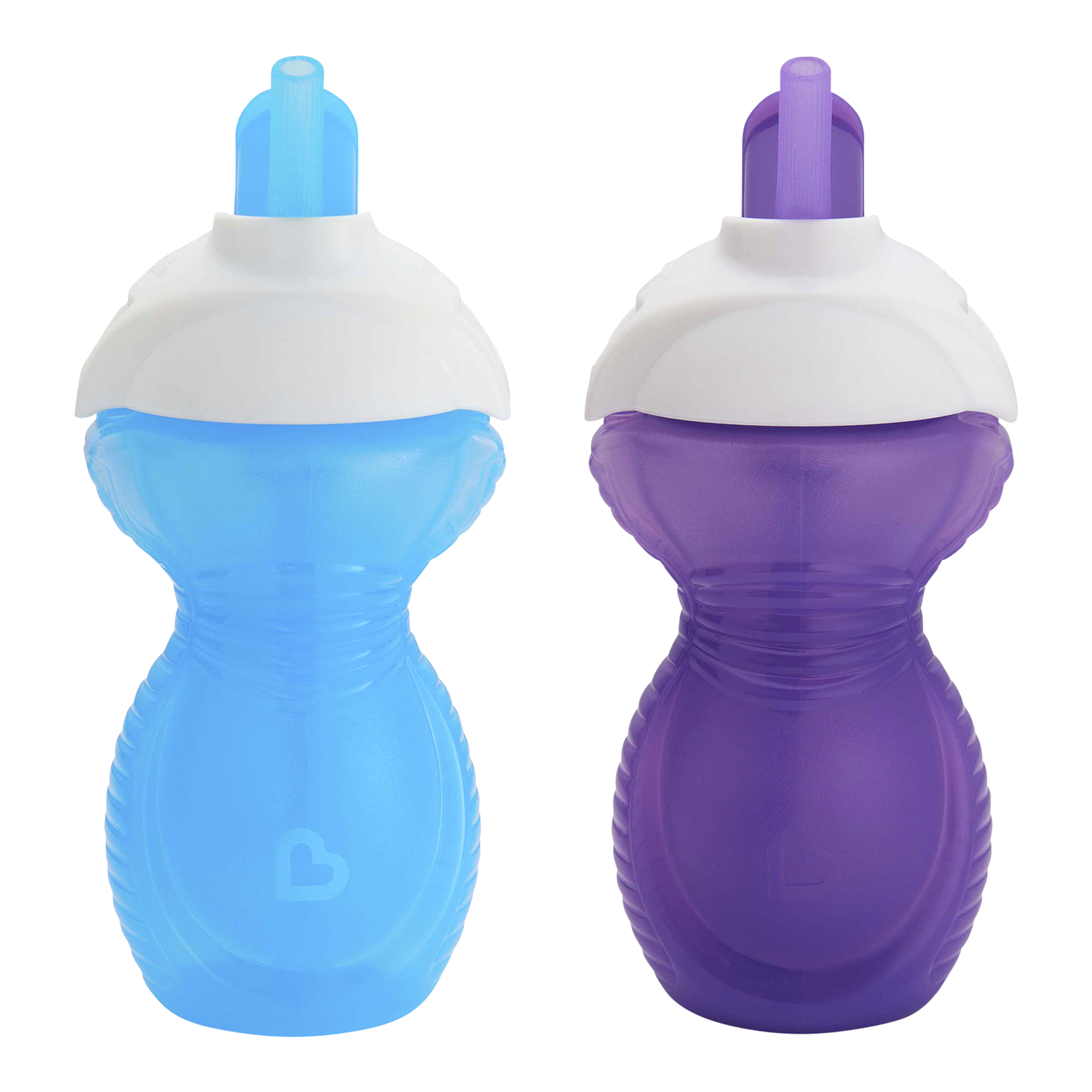 slide 1 of 2, Munchkin Click Lock Spill-Proof 12 M+ 9 Ounce Flip Straw Cup 2 ea, 2 ct