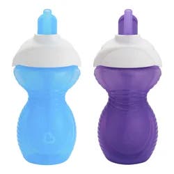 Munchkin Click Lock Spill-Proof 12 M+ 9 Ounce Flip Straw Cup 2 ea