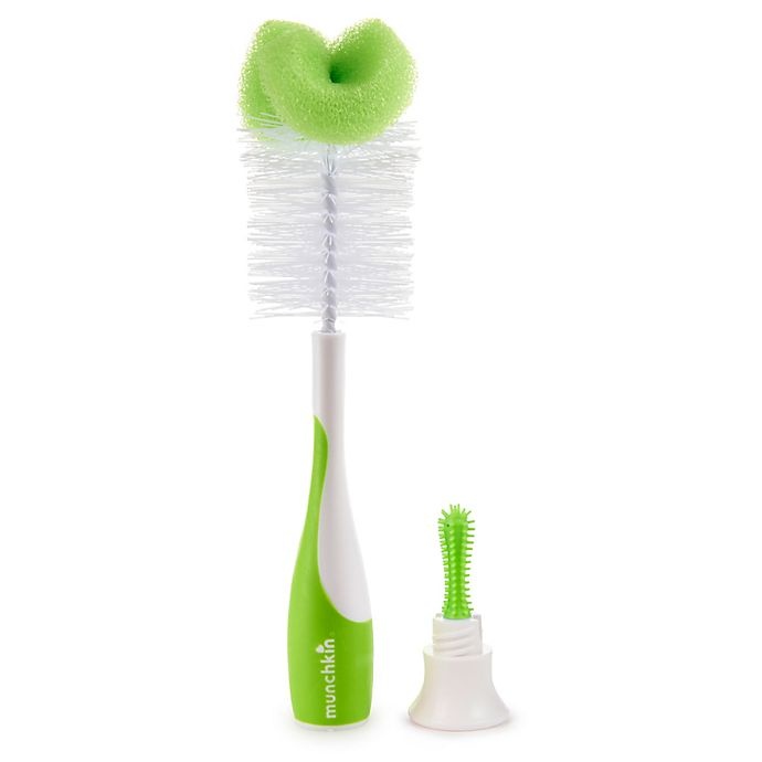 slide 1 of 1, Munchkin Sponge Bottle Brush - Green, 1 ct