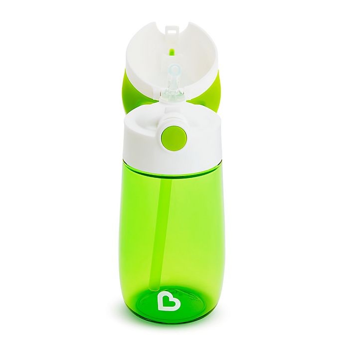 slide 4 of 6, Munchkin Flip & Go Straw Cup - Green, 12 oz