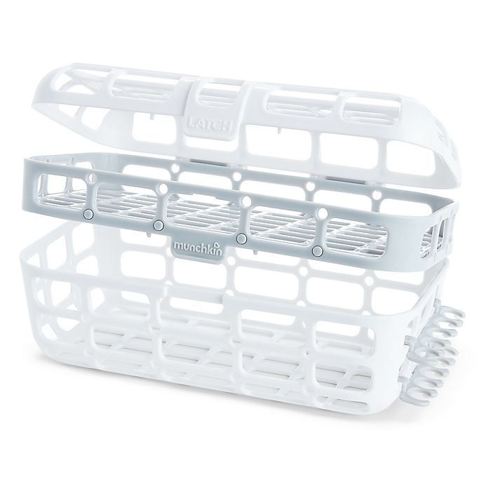 slide 2 of 2, MunchkinHigh Capacity Dishwasher Basket - Grey/White, 1 ct