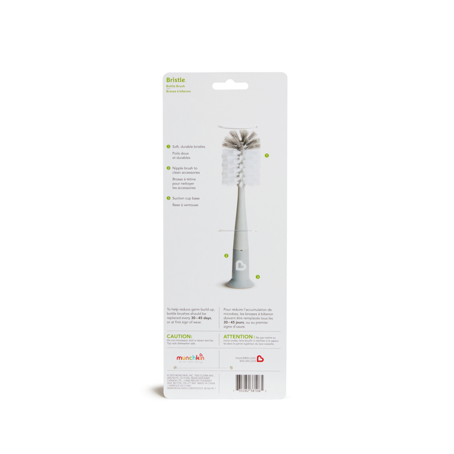 slide 2 of 2, Munchkin Bristle Bottle Brush, 1 ct