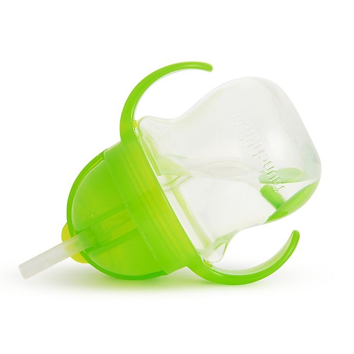 slide 8 of 8, Munchkin Click-Lock Weighted Flexi-Straw Cup - Green, 7 oz