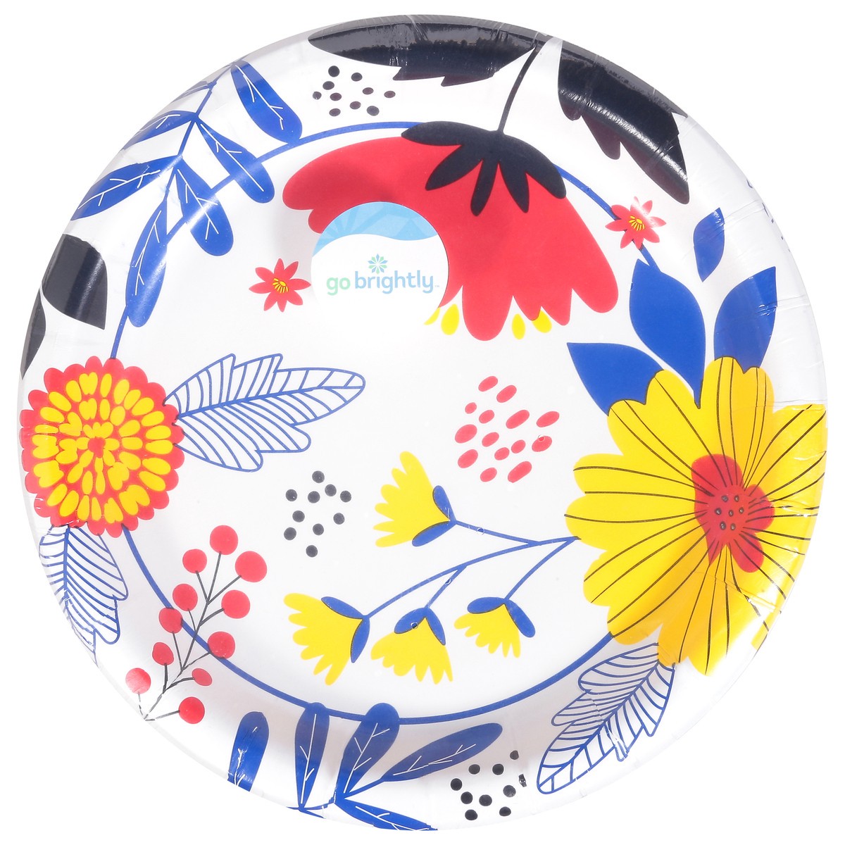 slide 11 of 12, Go Brightly Colorful Blooms Plates 8 ea, 8 ct