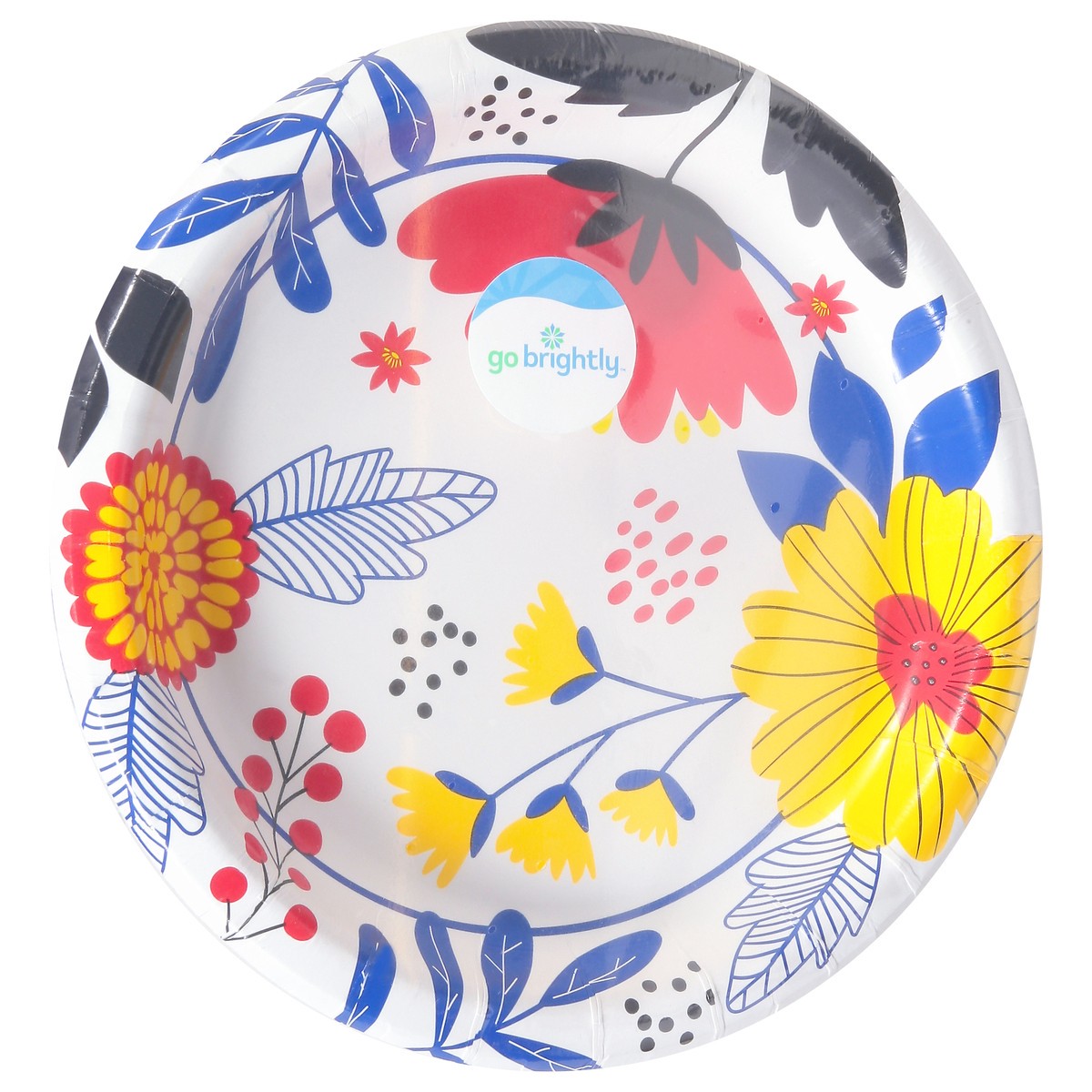 slide 5 of 12, Go Brightly Colorful Blooms Plates 8 ea, 8 ct