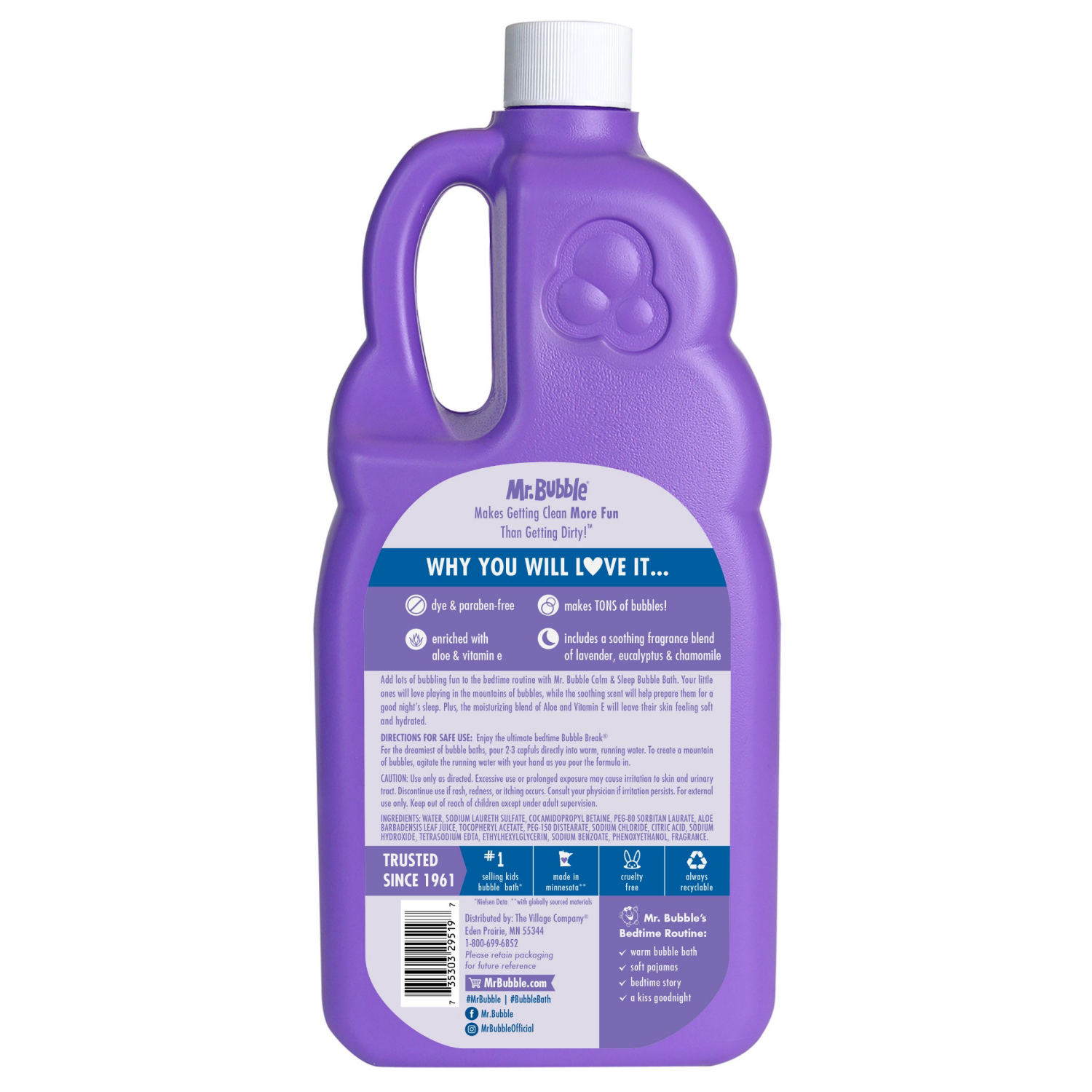 slide 2 of 8, Mr. Bubble Calm & Sleep Bubble Bath, 36 oz