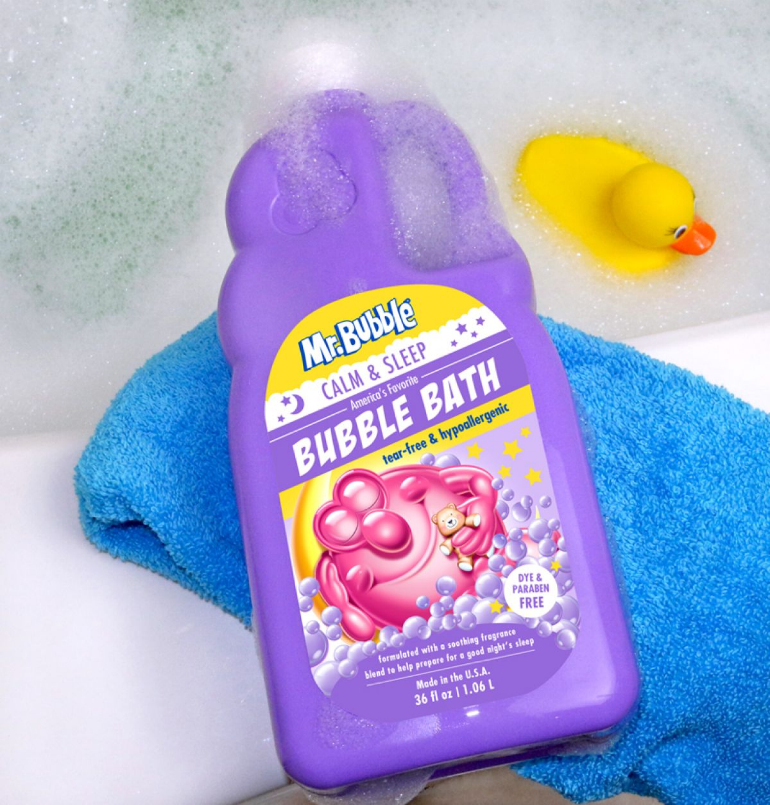 slide 3 of 8, Mr. Bubble Calm & Sleep Bubble Bath, 36 oz