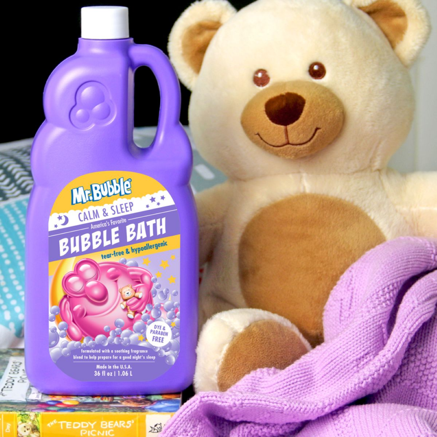 slide 5 of 8, Mr. Bubble Calm & Sleep Bubble Bath, 36 oz