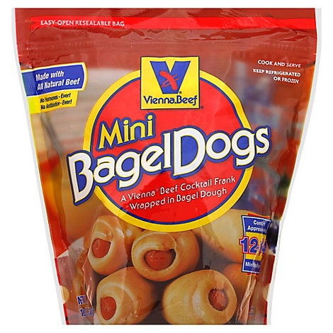 slide 1 of 1, Vienna Beef Mini Bagel Dogs, 12 oz