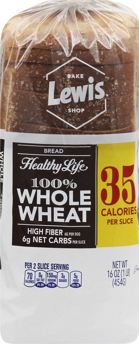 slide 3 of 9, Lewis Healthy Life 100% Whole Wheat Bread 16 oz, 16 oz