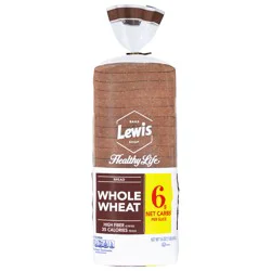 Lewis Bake Shop Healthy Life 100% Whole Wheat Bread, 16 oz