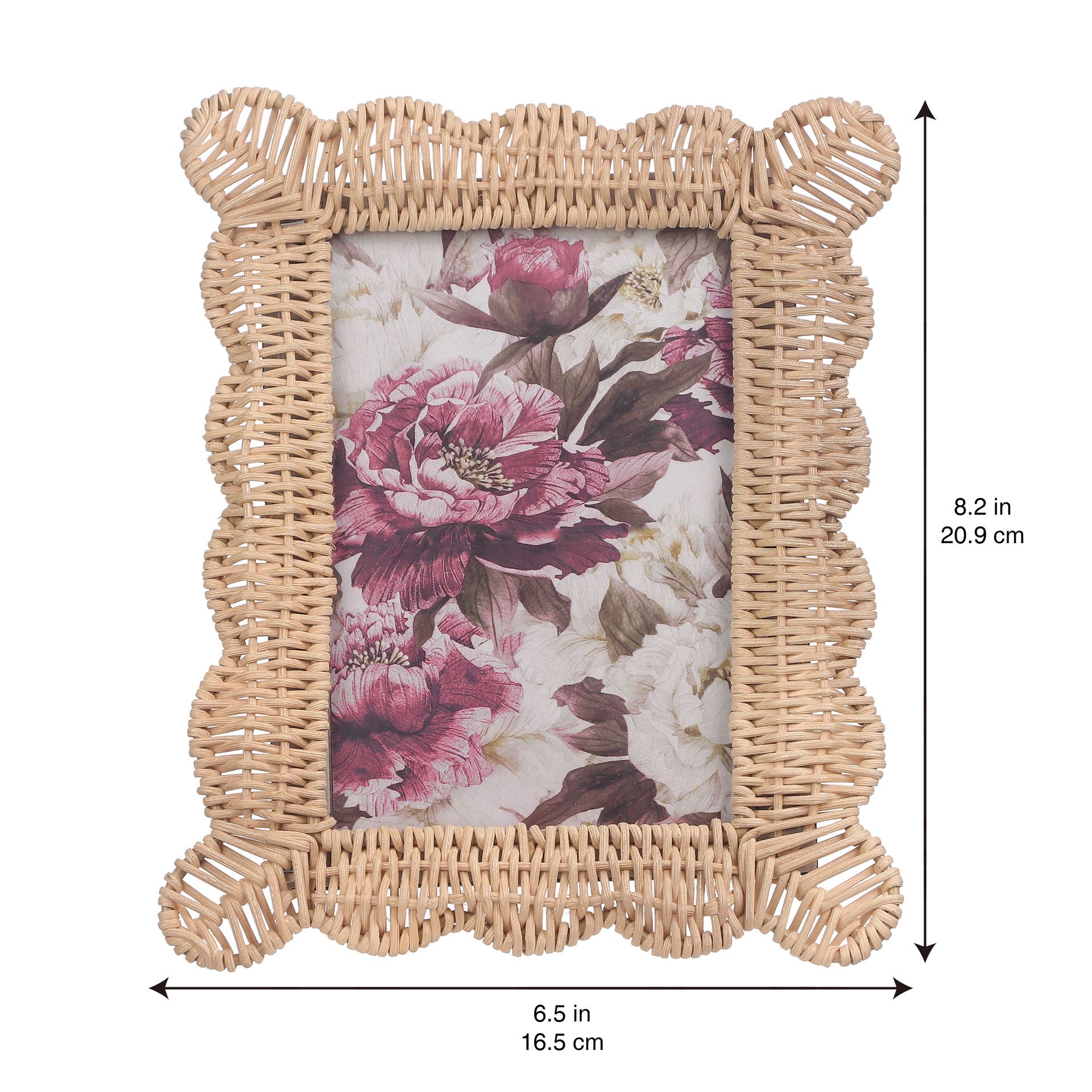 slide 2 of 6, 4" X 6" Wicker Photo Frame By Ashland, 4 in x 6 in