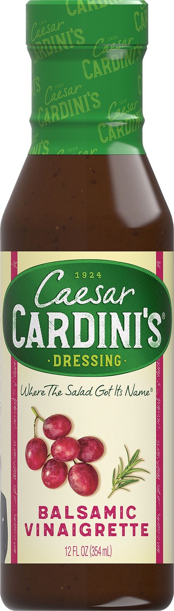 slide 3 of 9, Cardini's Balsamic Vin Dressing, 12 oz