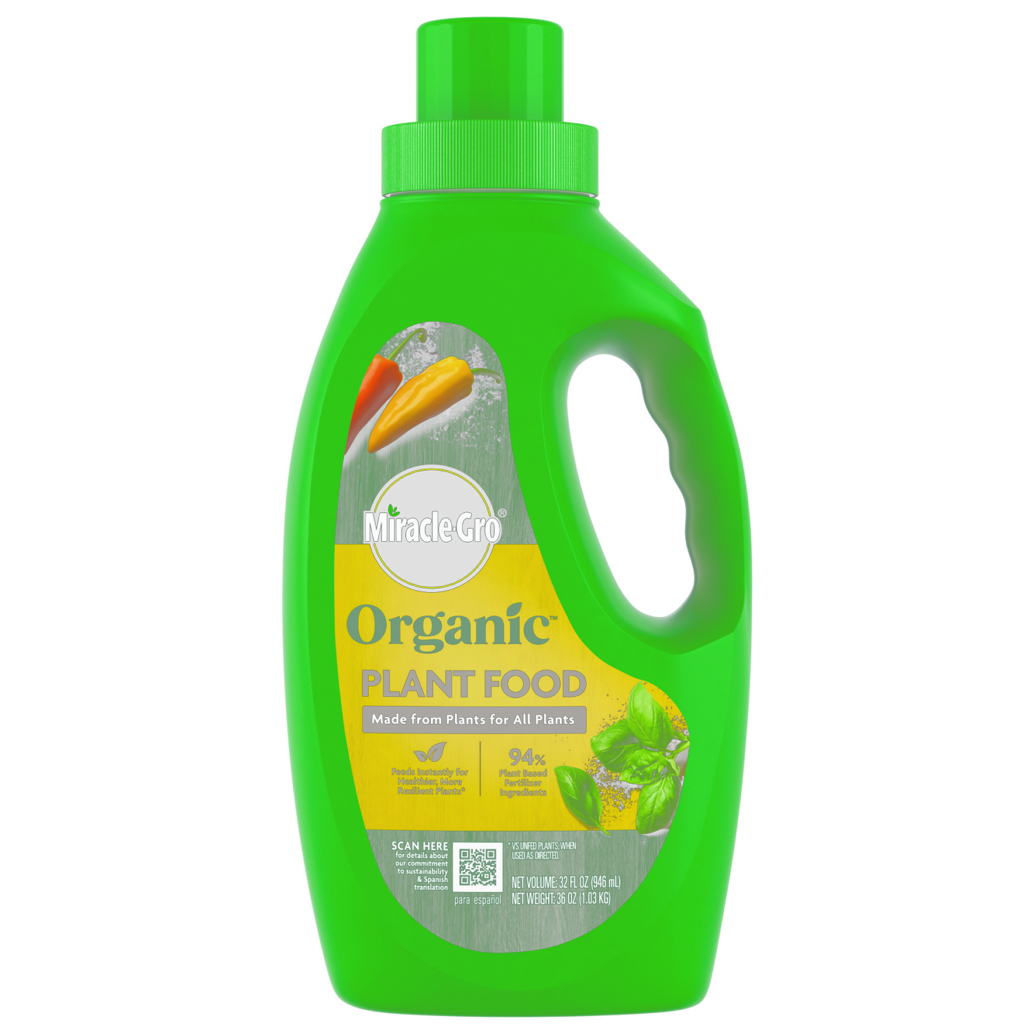 slide 1 of 1, Miracle-Gro Organic 32-oz Organic Natural Liquid All-purpose Food, 1 ct