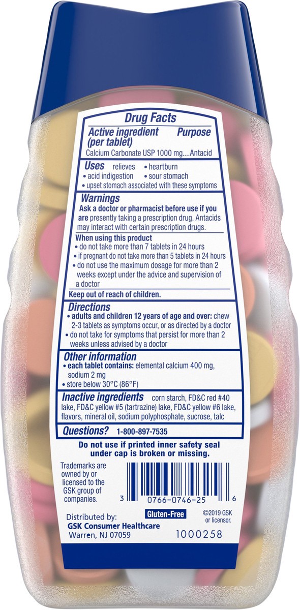 slide 5 of 9, TUMS Chewable Antacid Tablets for Ultra Strength Heartburn Relief, Tropical Fruit - 160 Count, 160 ct