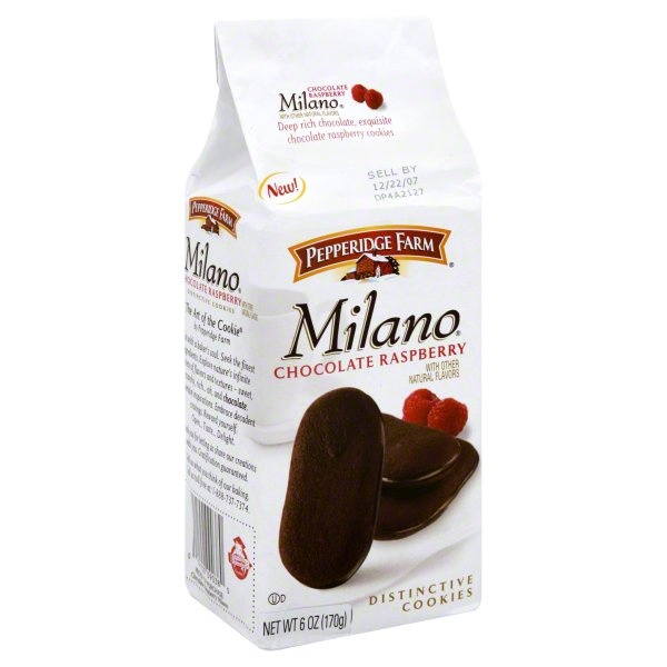 slide 1 of 1, P/Farm Choc/Raspberry Milano, 6 oz