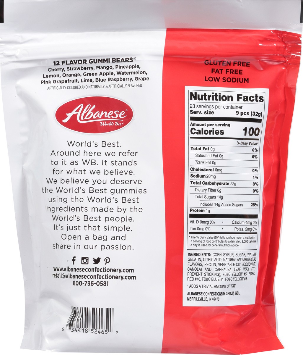 slide 7 of 14, Albanese World's Best 12 Flavor Gummi Bears 27 oz, 27 oz
