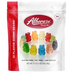 Albanese World's Best 12 Flavor Gummi Bears 27 oz Share Size Bag