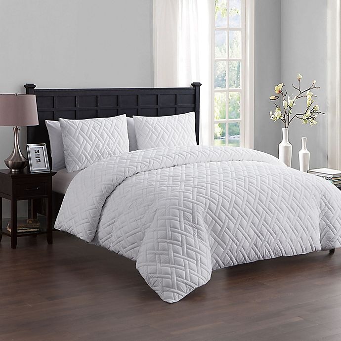 vcny lattice embossed duvet set