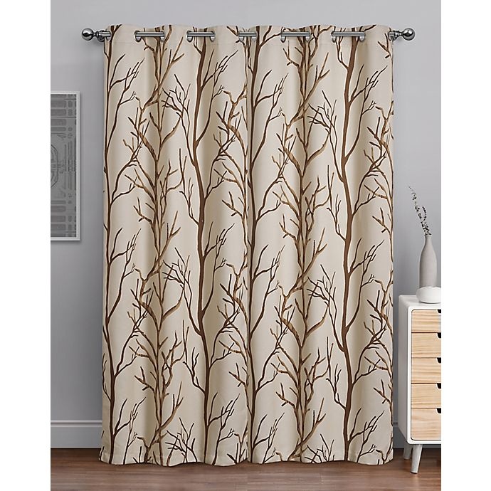 slide 2 of 2, VCNY Home Kingdom Branch Grommet Room Darkening Window Curtain Panel - Taupe, 84 in