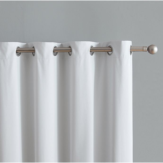 slide 2 of 3, VCNY Home Candice Grommet Room Darkening Window Curtain Panel - White, 84 in