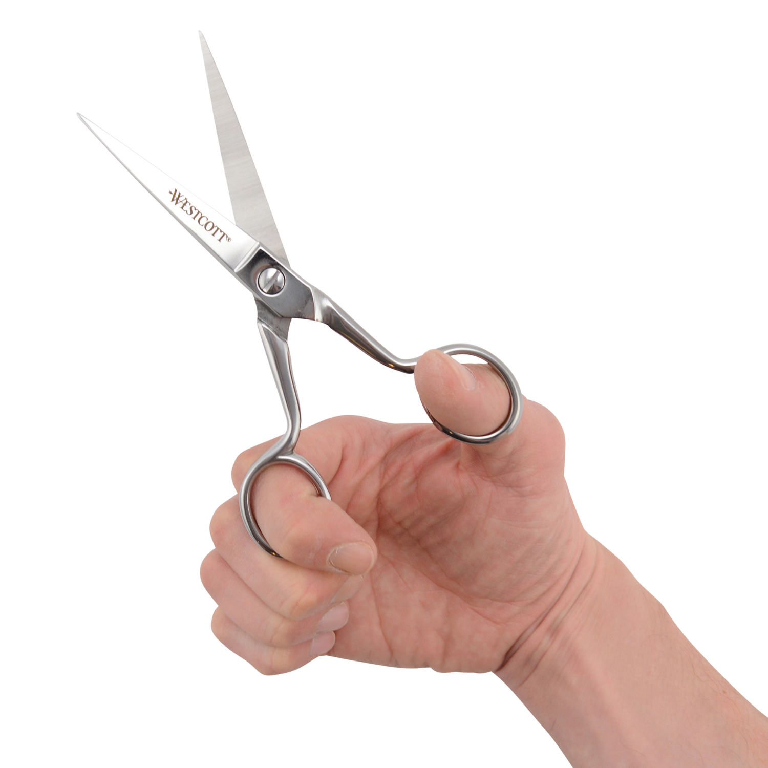 slide 3 of 4, Westcott 6in Forged Paper and Fabric Scissors, Precision Scissors for Sewing and Crafts, Art, Office, 6 in