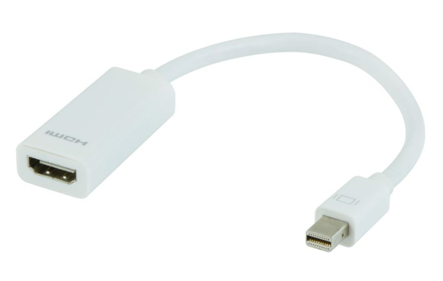 slide 3 of 3, Ativa Hdmi Pigtail Mini Display Port Male To Female Hdmi, White, 1 ct