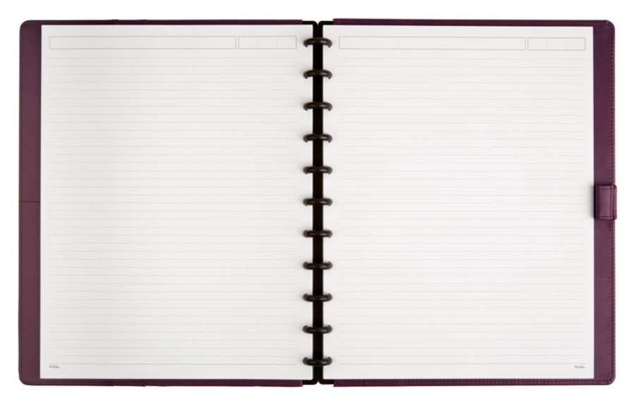 slide 2 of 6, TUL Custom Note-Taking System Discbound Notebook, Letter Size, Leather Cover, Purple, 1 ct