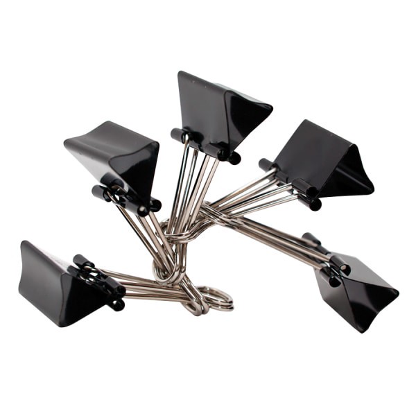 slide 2 of 2, Office Depot Brand Binder Clips, Medium, Black, 12 ct
