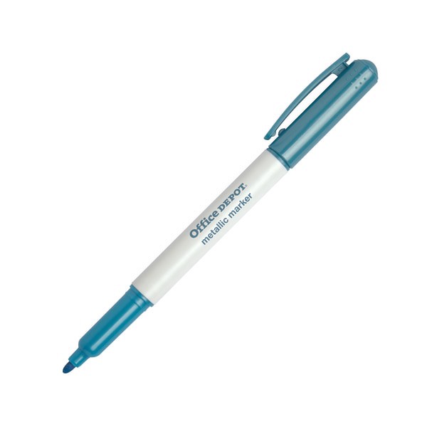 slide 3 of 9, Office Depot Brand Metallic Markers, Bullet Point, Assorted Colors, Pack Of 8, 8 ct