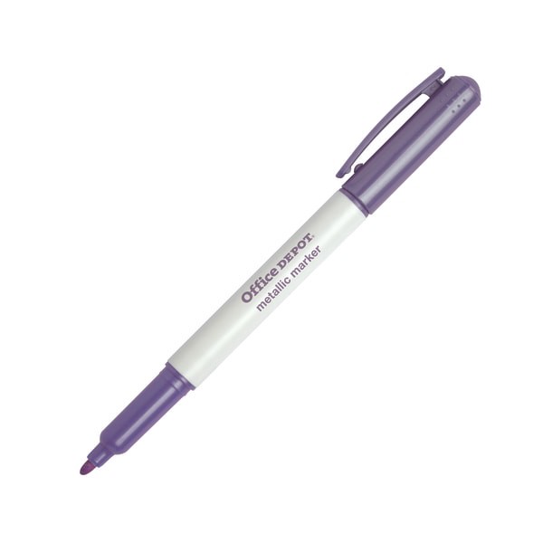slide 8 of 9, Office Depot Brand Metallic Markers, Bullet Point, Assorted Colors, Pack Of 8, 8 ct