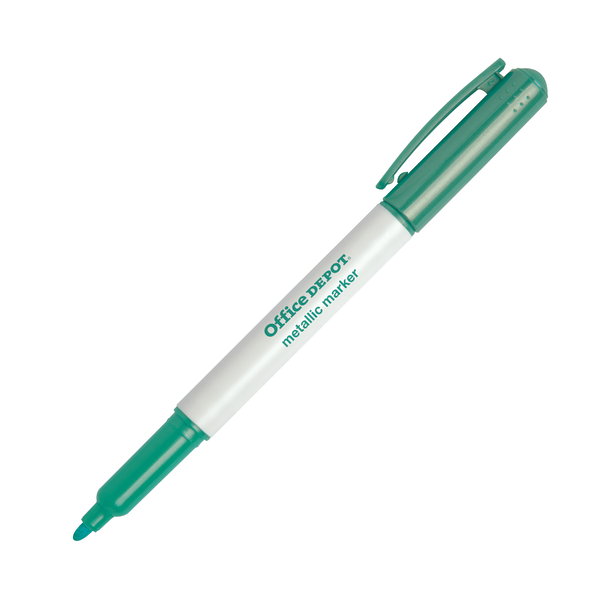 slide 2 of 9, Office Depot Brand Metallic Markers, Bullet Point, Assorted Colors, Pack Of 8, 8 ct