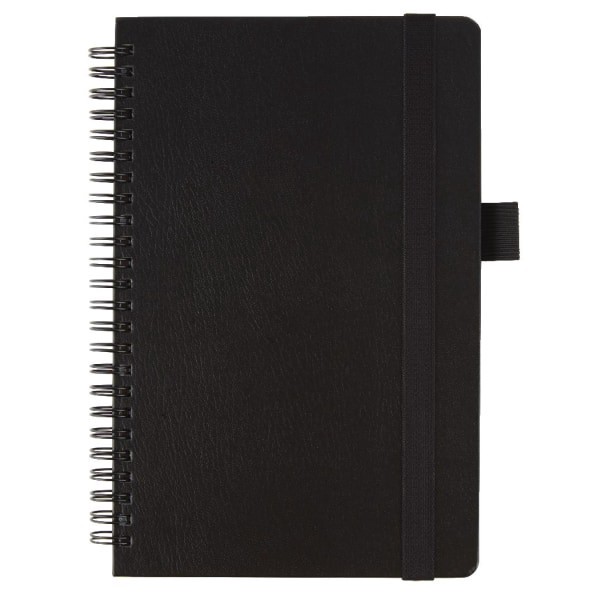 slide 2 of 3, Office Depot Brand Hard Cover Premium Business Notebook, Junior, 5 1/2'' X 8 1/2'', 1 Subject, Narrow Ruled, 120 Pages (60 Sheets), Black, 60 ct