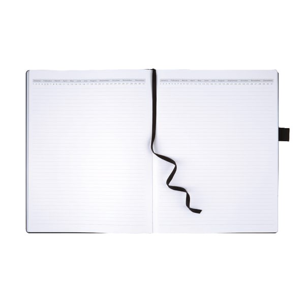 slide 2 of 3, Office Depot Brand Premium Hardcover Business Journal, Narrow Ruled, Black, 96 ct; 8 1/2 in x 11 in