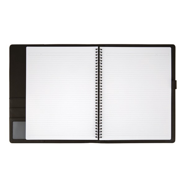 slide 2 of 3, Office Depot Brand Premium Folio Notebook, 1 Subject, Narrow Ruled, Black, 60 ct; 8 1/2 in x 11 in