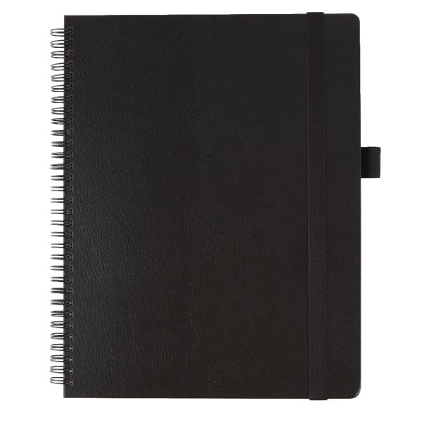 slide 2 of 3, Office Depot Brand Hard Cover Premium Business Notebook, 1 Subject, Narrow Ruled, Black, 60 ct; 8 1/2 in x 11 in