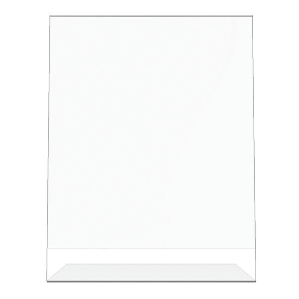 slide 4 of 5, Office Depot Brand Slanted Sign Holder, Vertical, Clear, 7 3/16 in x 5 1/16 in