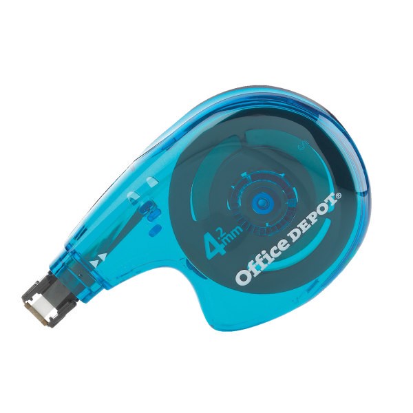 slide 2 of 3, Office Depot Brand Correction Tape With Mini-Roller Head, 394", White, Pack Of 2, 2 ct
